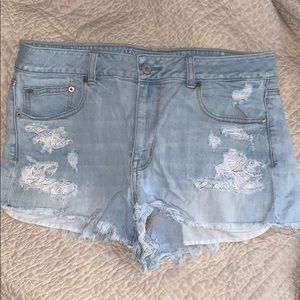American Eagle Hi-Rise Shorty Jean Shorts